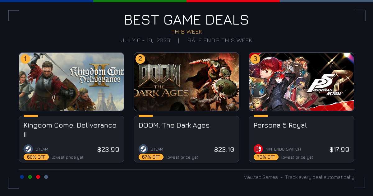 Best Game Deals This Week (July 6 - July 19, 2026)