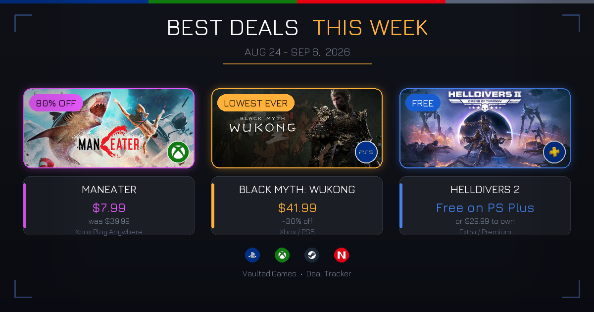 Best Game Deals This Week (August 24 - September 6, 2026)