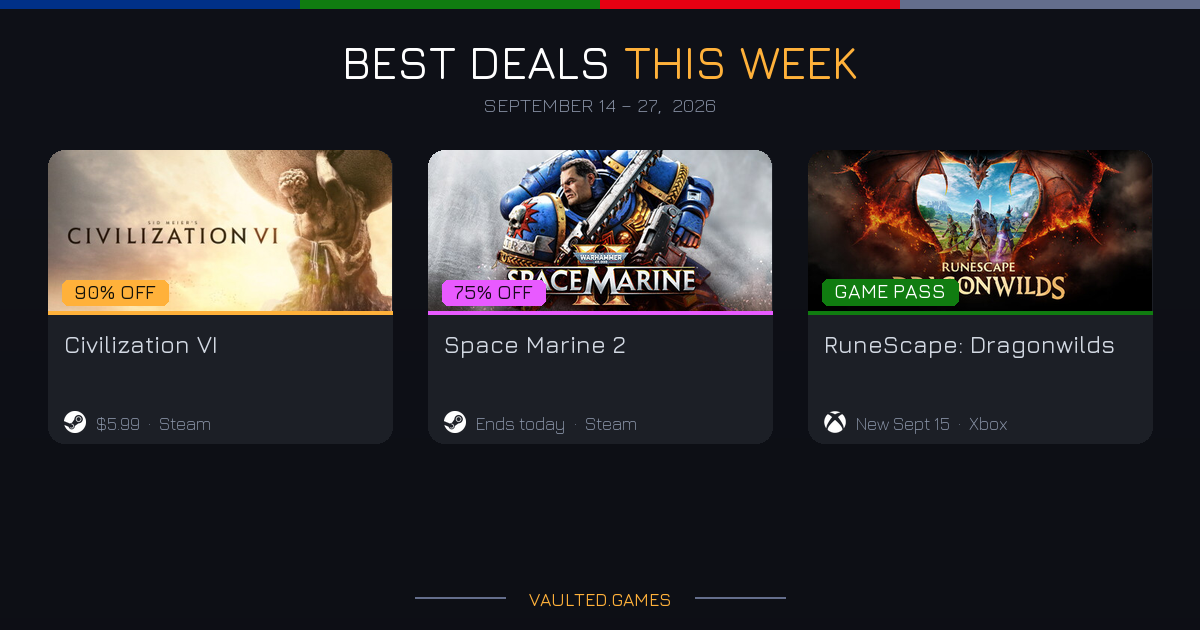 Best Game Deals This Week (September 14 - 27, 2026)