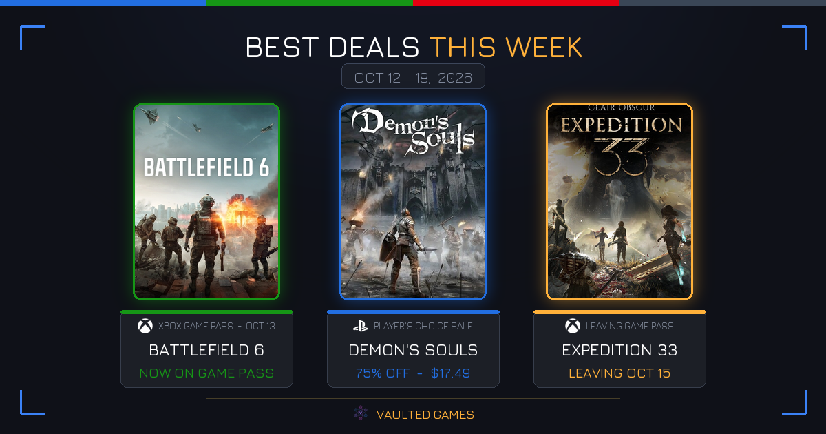 Best Game Deals This Week (October 12 - 18, 2026)